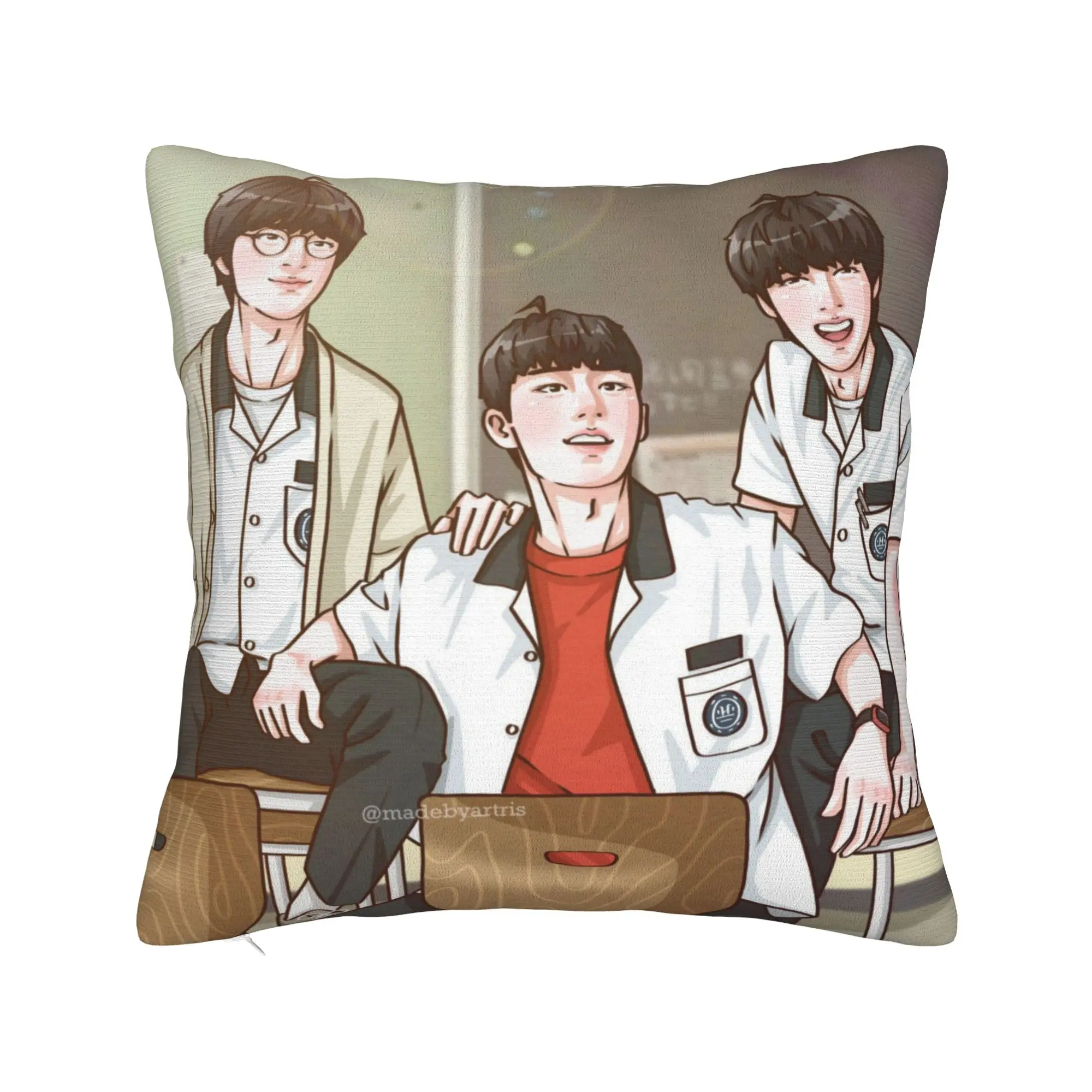 Hot Kdrama Weak Hero Class Pillow Case  Fashion Pillow Cover Custom Pillowcases For Sofa Home Decoration