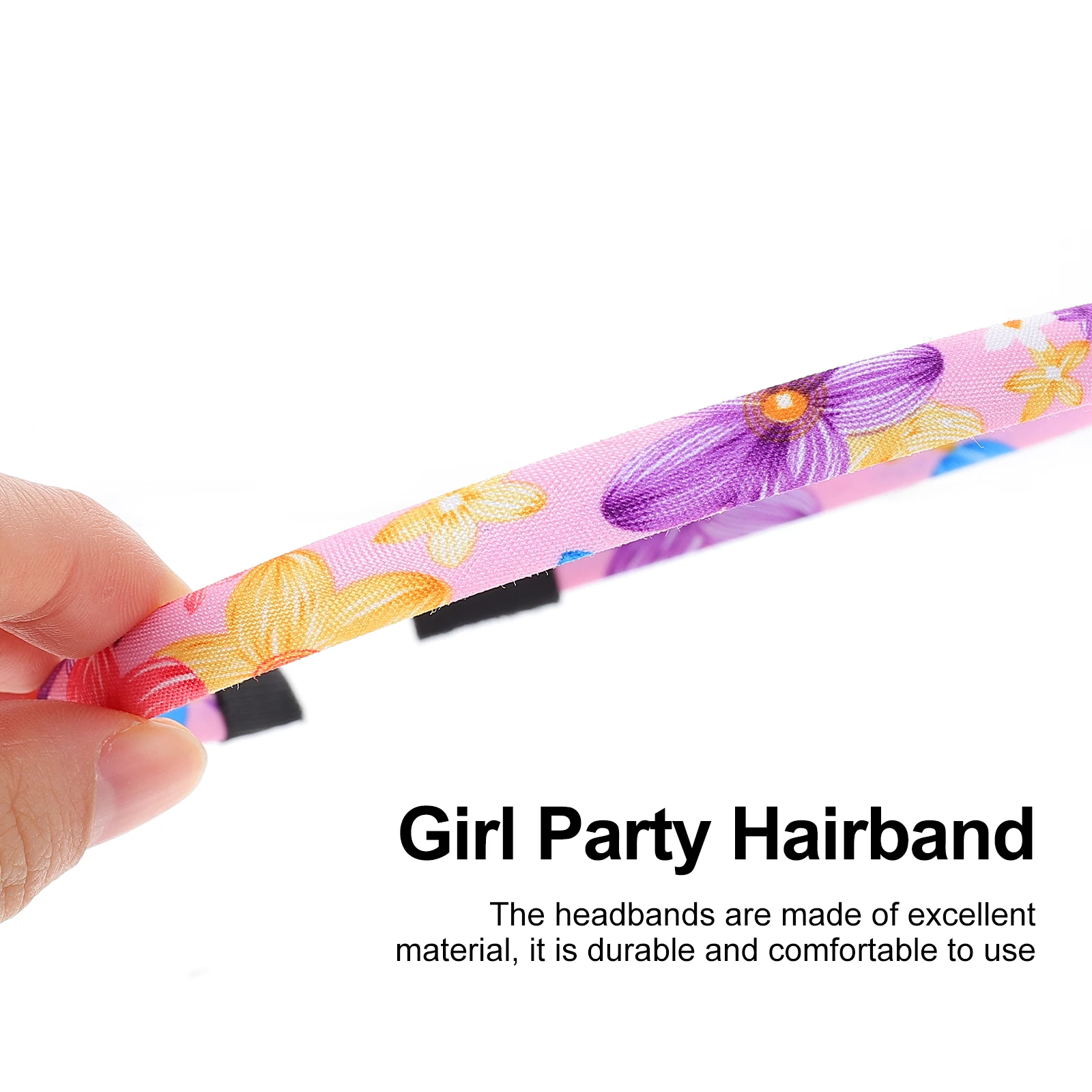 

12pcs Floral Headbands Little Girl Hair Hoops Resin Hairband Festival Party Costume Accessories Durable Comfortable Lightweight
