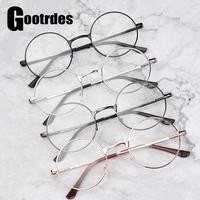 Classic Metal Frame Reading Glasses Spring Hinge Resin Presbyopic Eyewear Fashion Retro Round Nerd Eyewear +1.00~+4.0 Diopter