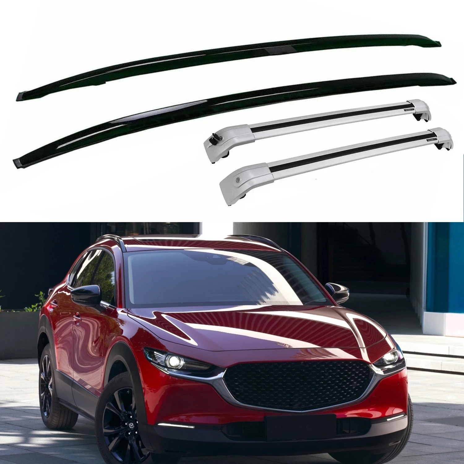 4Pcs Roof Rail Rack…