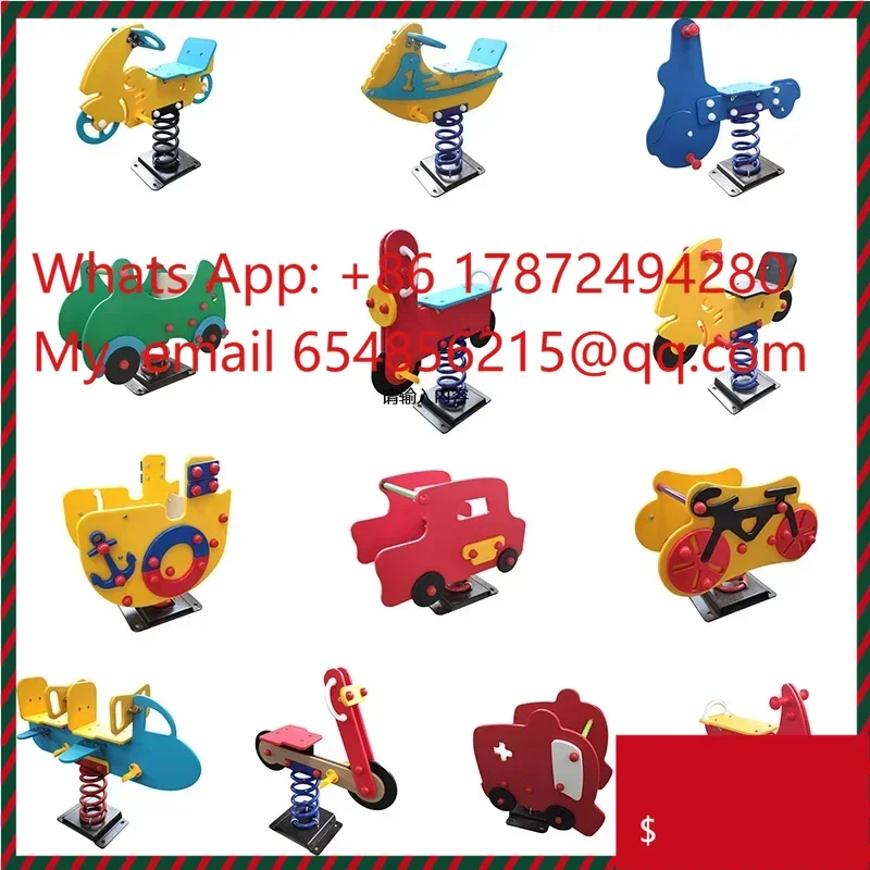 Funny Educational Toddler Toy | Custom Logo Orange PP Material Rocking Horse Spring Rider