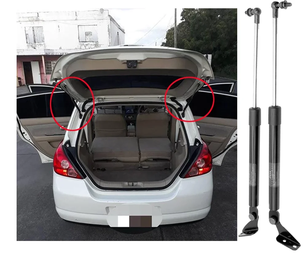 Rear Tailgate Struts for 2007-2012 Nissan Versa Nissan Tiida Hatchback Trunk Boot Lift Support Spring Rod Shock Absorber Dampers