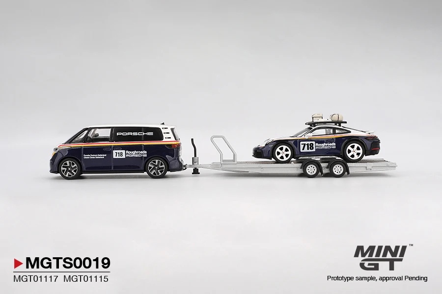 MINIGT 1/64 Porsche 911 Dakar #718 / Volkswagen ID. Buzz MGTS0019