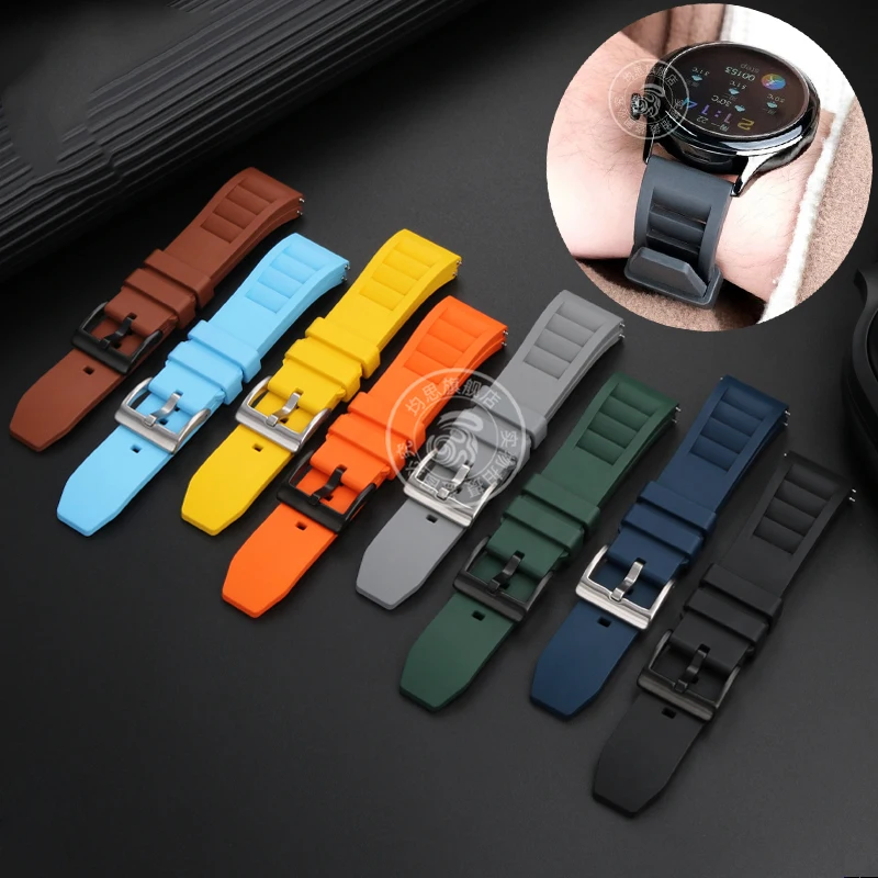 

For Xiaomi Color Watchband Color2 waterproof sports fluorine rubber watch band S1 Pro smart Watch strap Huami gtr3pro wristband