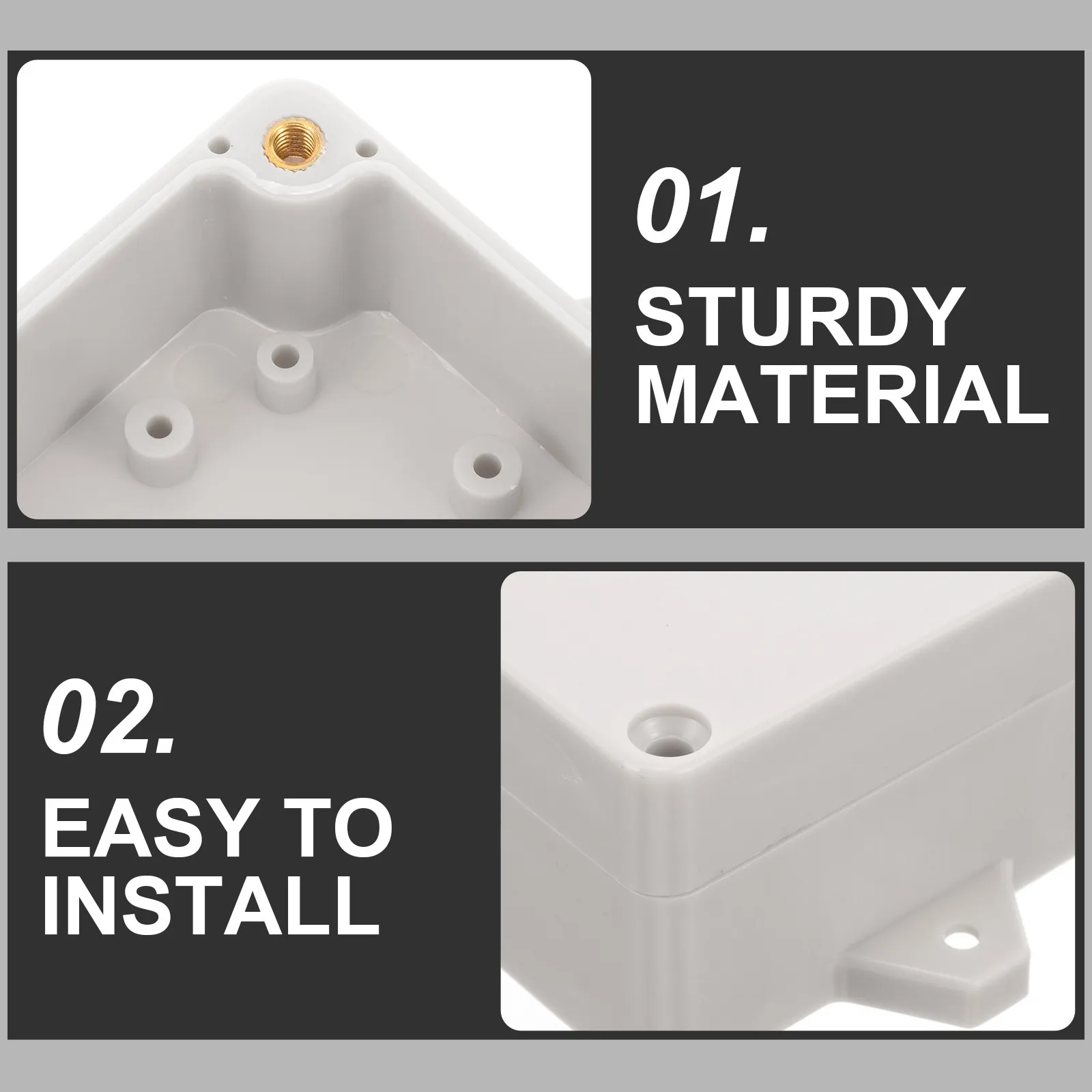 Plastic Weatherproof Junction Box for Outdoor Electrical Wiring Underground LED Tunnel Light Landscape Lamp