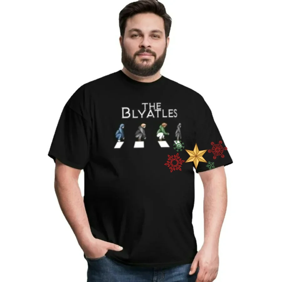The Blyatles Funny Russian Slavic Abbey Road Squat Gift T-Shirt 100% Cotton O-Neck Short Sleeve Casual Mens T-shirt Size S-3XL