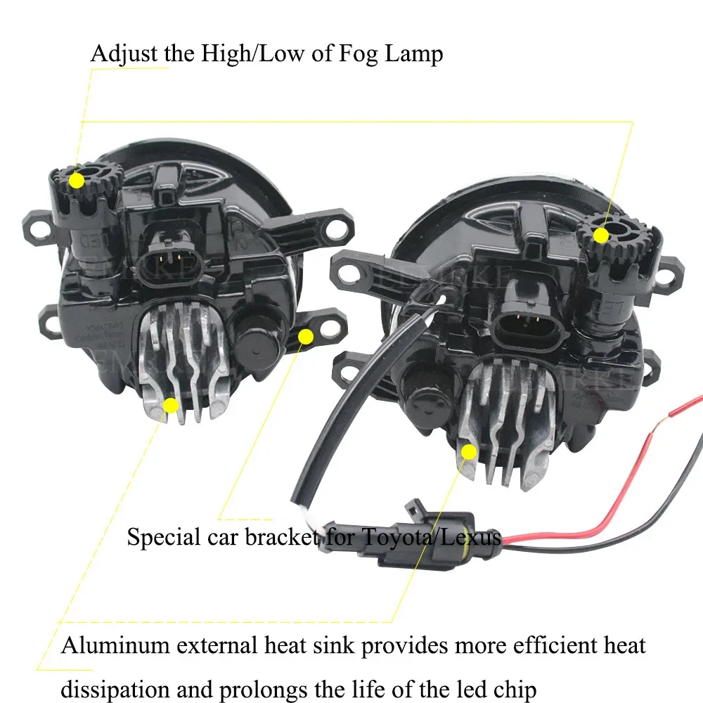 Car Fog Lights for Hino 300 Dutro 2011-2021 Led Angel Eye Ring Front Bumper Daytime Running Lights DRL Head Lamp with Lens