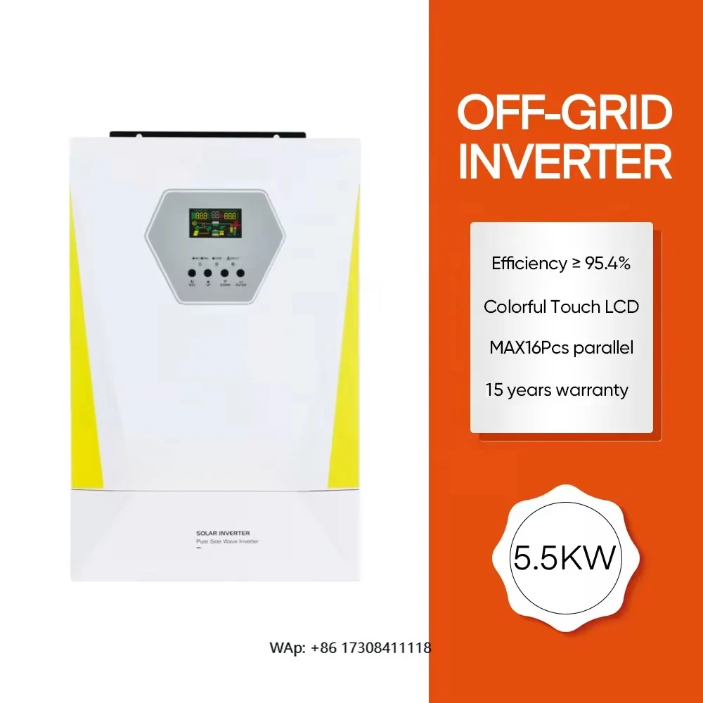 Hybrid Solar Inverter 3KW 5.5KW 6.2KW 11KW Single Phase On/off Grid Controller Home Solar Power System
