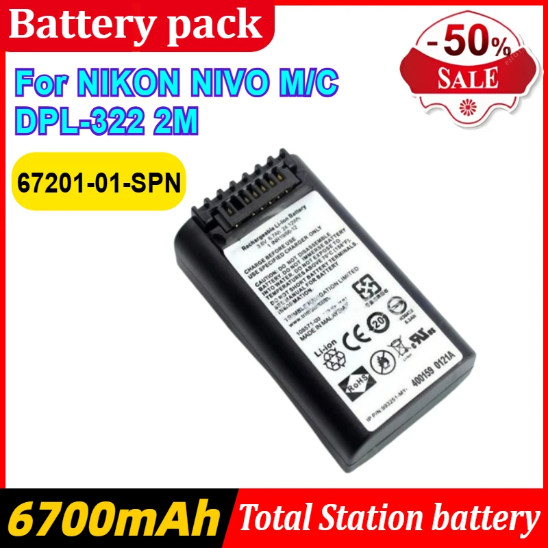 67201-01-SPN Battery for Trimble M3 DR 2 DR3 DR5 Nikkon 2m Battery
