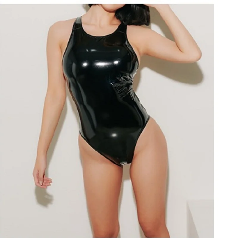 Latex Swimming suit fetish Swimsuit sexy catsuit exotic Biki bodysuit Seamless mould products