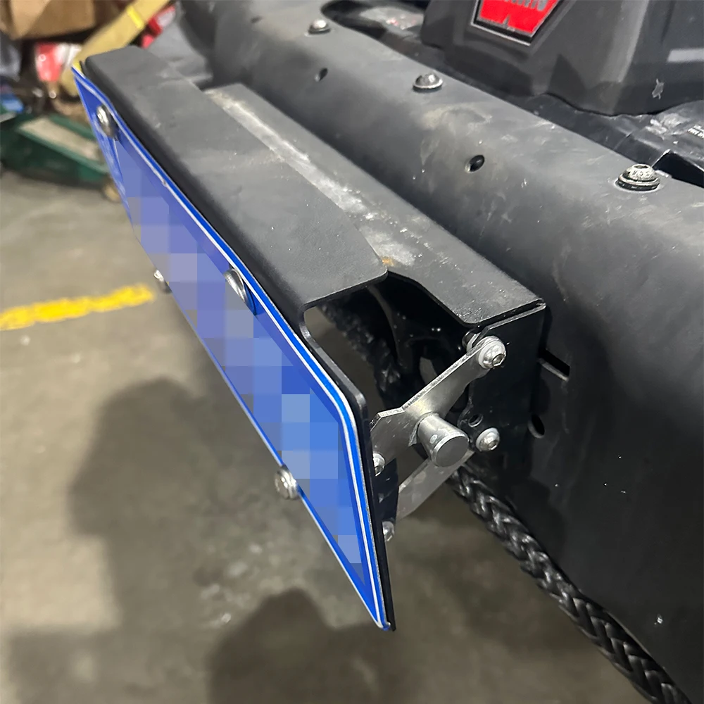 

Lantsun JL1329 Driving Plates Mount Bracket Steel Front Bar License Plate up Moving Bracket for Jeep for Wrangler JK/JL