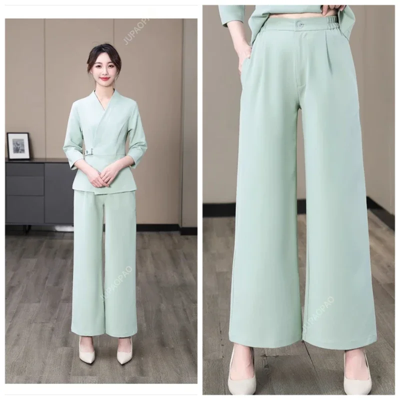 Estetista coreano Gestione della pelle Elegante professionale da donna Estate Bellezza Abbigliamento da lavoro Reception Uniforme Spa Massaggio Uniforme