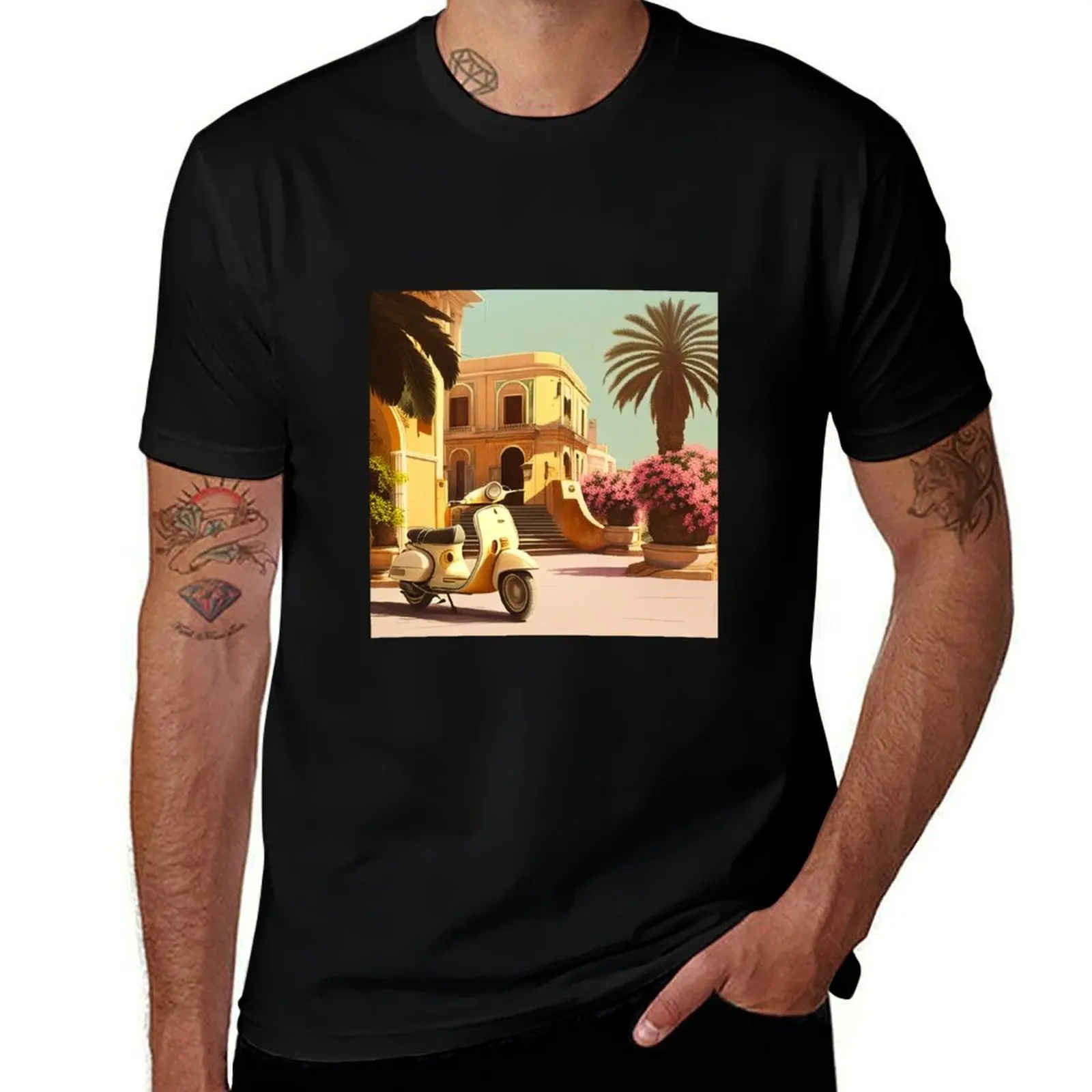

Scooter in Sicily T-Shirt Man t-shirt luxury designer sports fans shirts graphic tee clothing for men