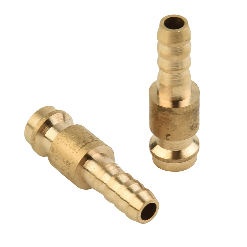 2pcs 6mm 8mm 10mm Gas Water Male Adapter Quick Connector For TIG Welding Torch Intake Metal Connectors Tips TIG Welding Parts