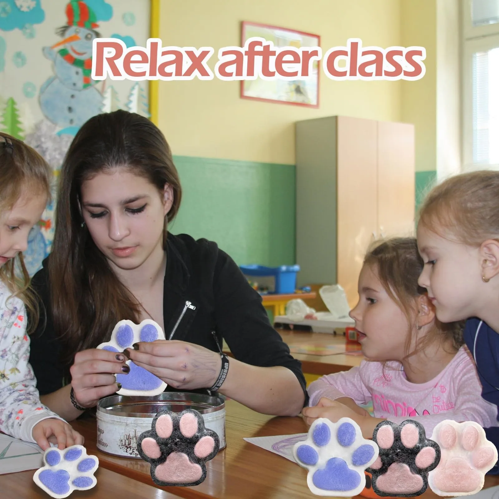 New Christmas Handmade Taba Wet Big Cat Paw Toy Gift Cute Silicone Squeeze Use Toy Slow Rebound Decompression Kids Gift navidad