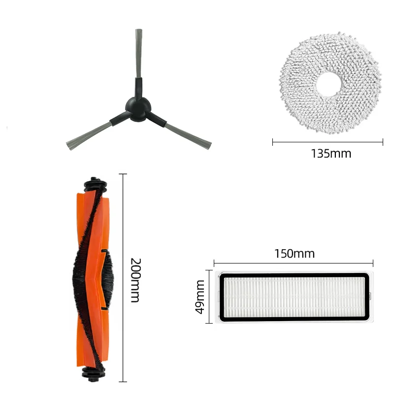 Für ﻿ Xiaomi Robot Vacuum S20+ / S10 Plus / B108GL / B105 / B108CN B113CN Roboterstaubsauger Teil Hauptseitenbürstenzubehör – Detail 1