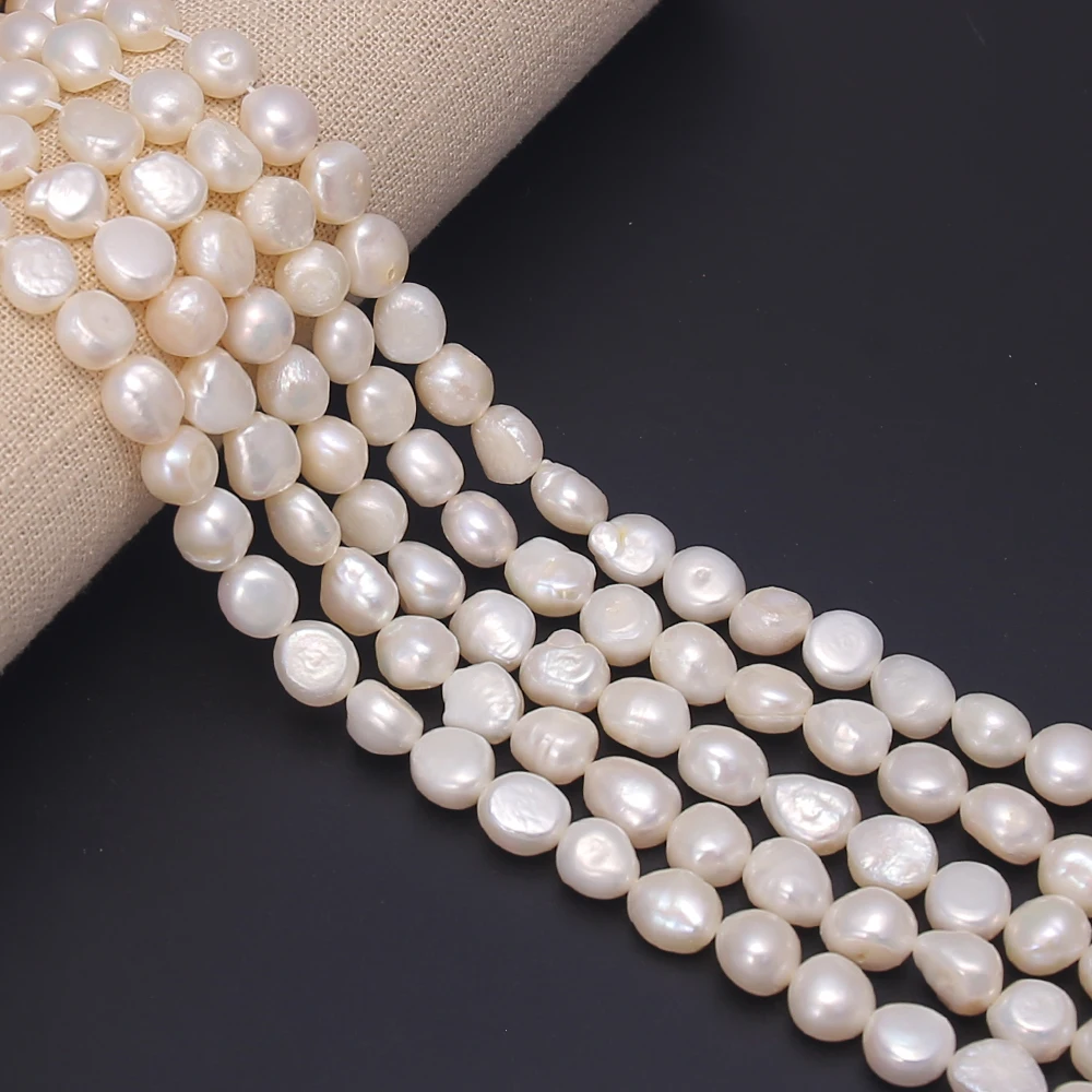 

Esiyni Natural Freshwater Pearl White 11mm Baroque Irregular Loose Beads DIY Jewelry Necklace Bracelet Make Beads Holiday Gifts