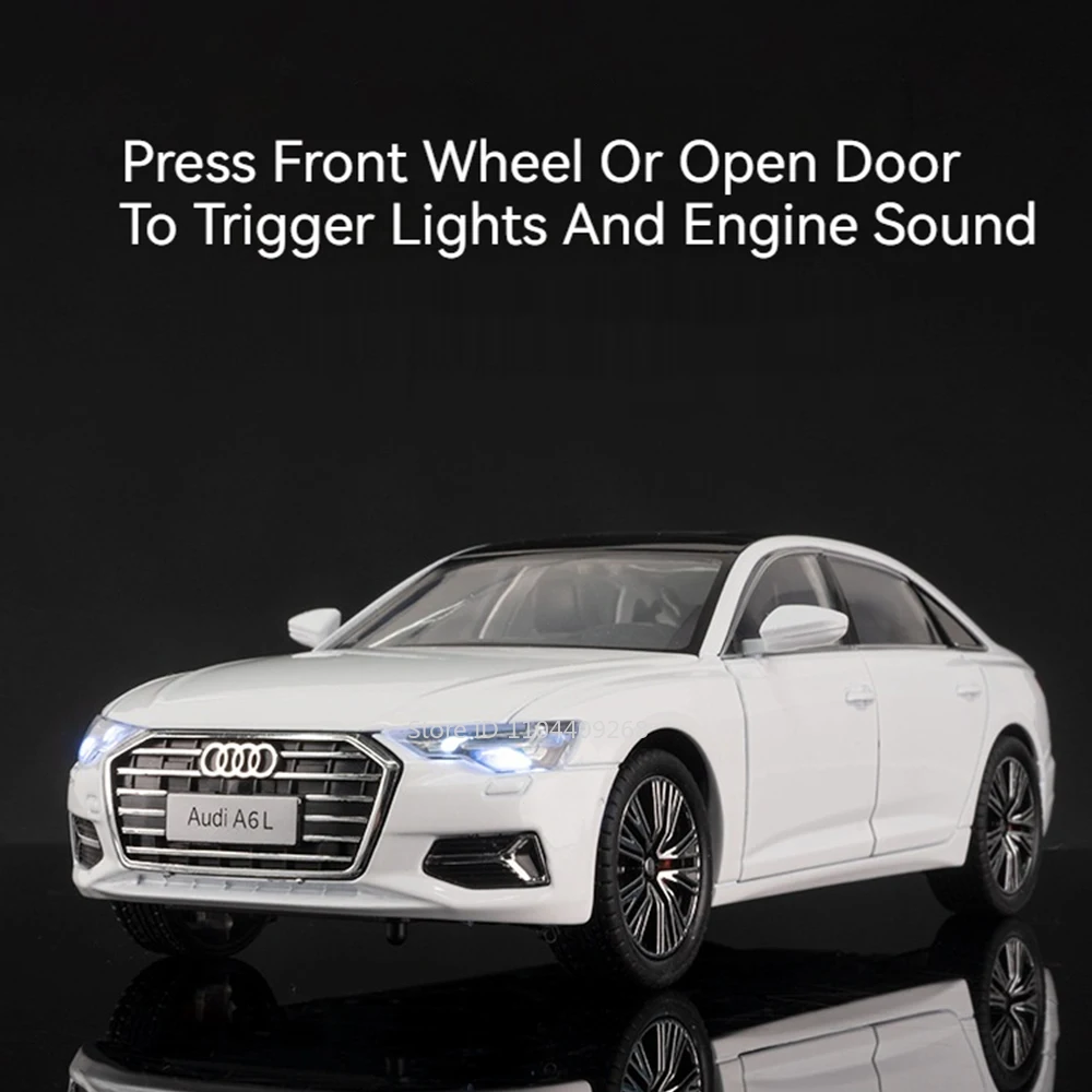 1:24スケール A6L Q5 おもちゃ スポーツカーモデル ダイキャスト合金 ドア開閉 ホイールプルバック ミニチュア車両 子供向けコレクターズアイテム