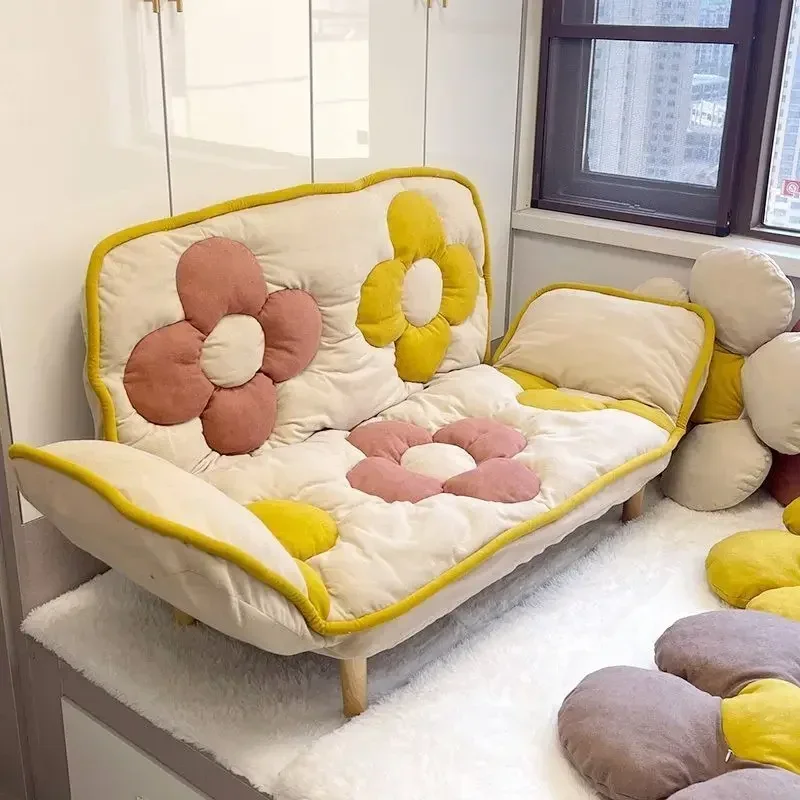 Lazy sofa reclining sleeping girls bedroom Internet celebrity mini princess room cute folding