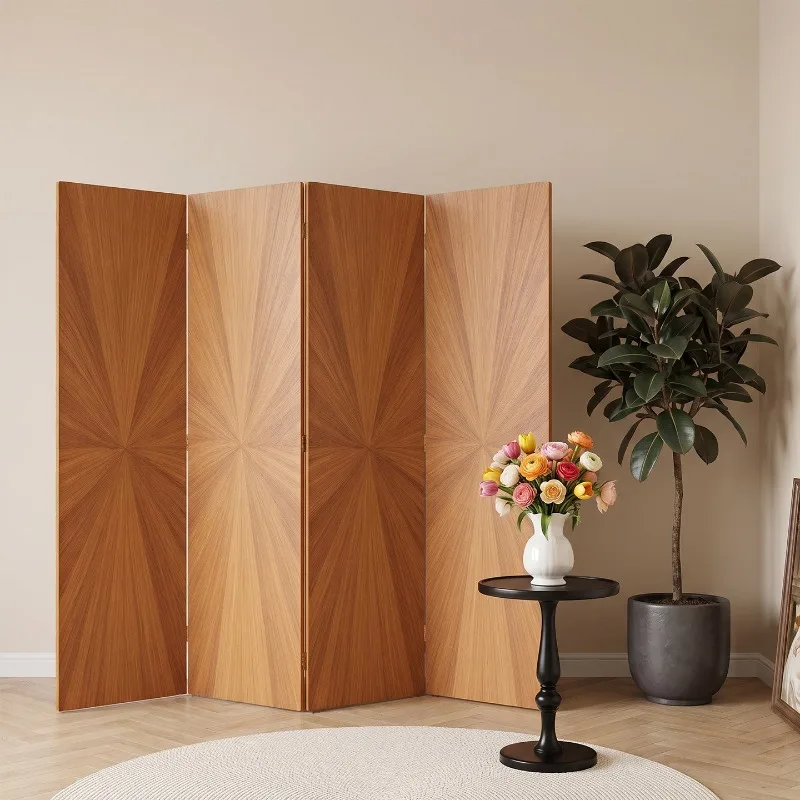 Medieval screen partition, facing the door, blocking the hotel office live stream, clothing store art retro folding screen