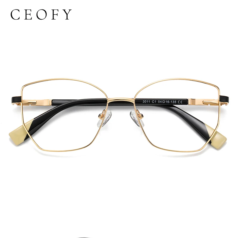 Ceofy Women Glasses Frame Vintage Myopia Optical Prescription Eyeglasses Frames Women 2022 Stylish Eyewear 3011