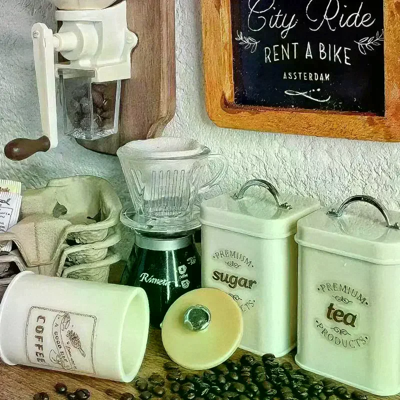 3 pçs casa de bonecas simulação nordic armazenamento jar modelo cozinha armazenamento organizador caixa doces comida em miniatura e jogar latas produtos secos