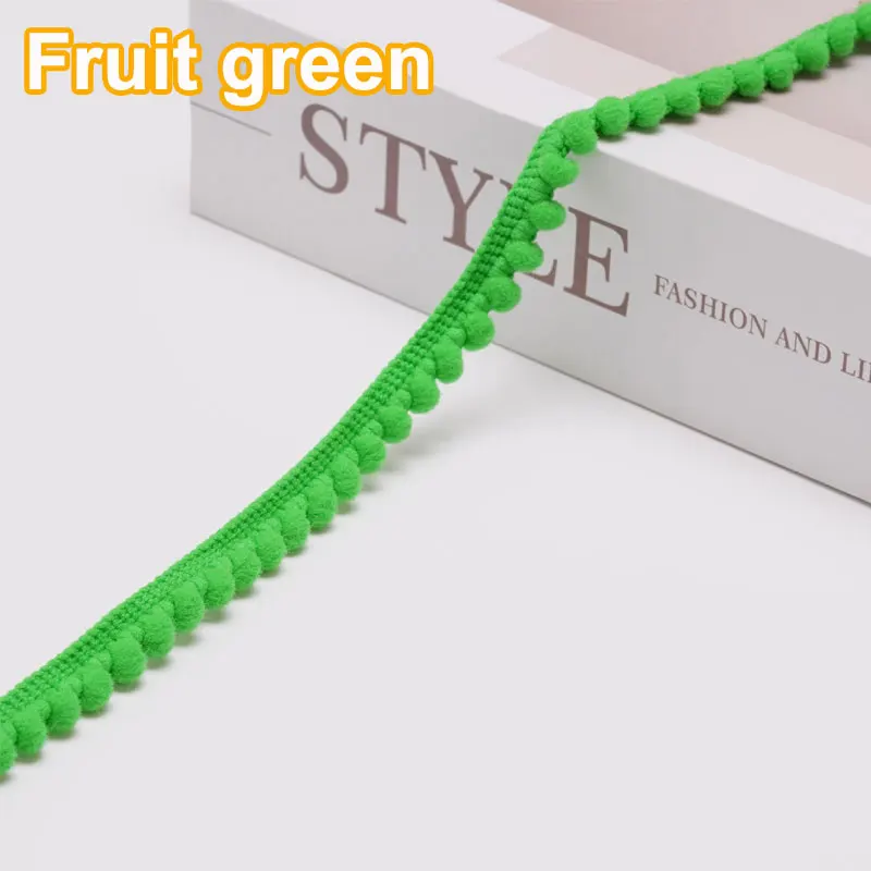 5/10Meter Mini Pom Pom Trim Bal Fringe Lint Kant Trim DIY Naaien Fringe Pompoms Kant voor Kussen gordijnen Home Decor 35 Kleuren