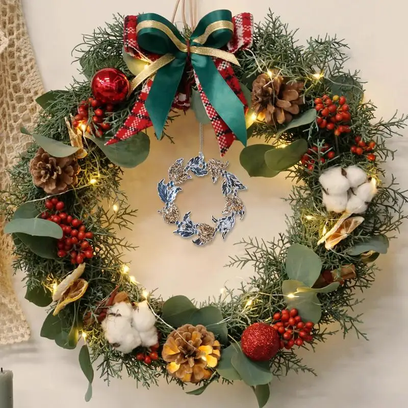 Adornos de copo de nieve para árbol de Navidad, decoraciones navideñas de cristal acrílico, adornos elegantes con purpurina, suministros para fiestas de invierno