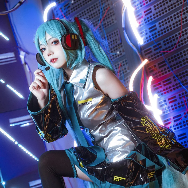 Mikku Cosplay Anime Mikuu Formula Clothing Cosplay Costume Mikuu JK Dress Uniforms Sets Costumes Wig Shoes MIKUKU Cosplay