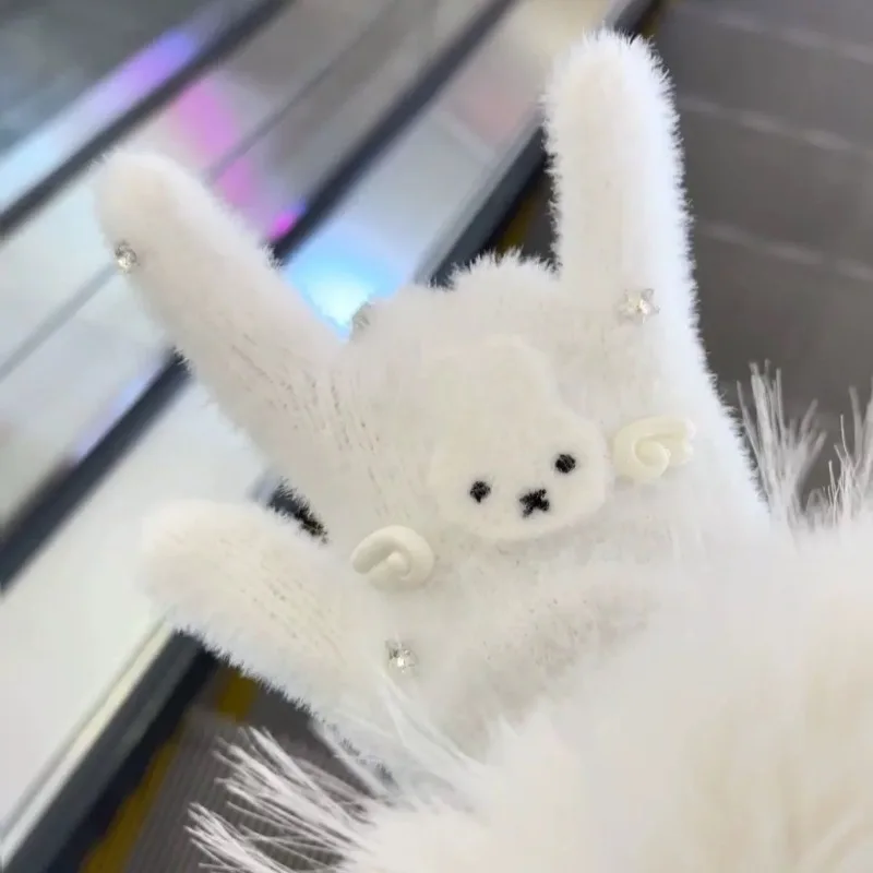 Hot Cartoon Miffy Series Gloves Cute Creativity Autumn and Winter Keep Warm Thickened Gloves