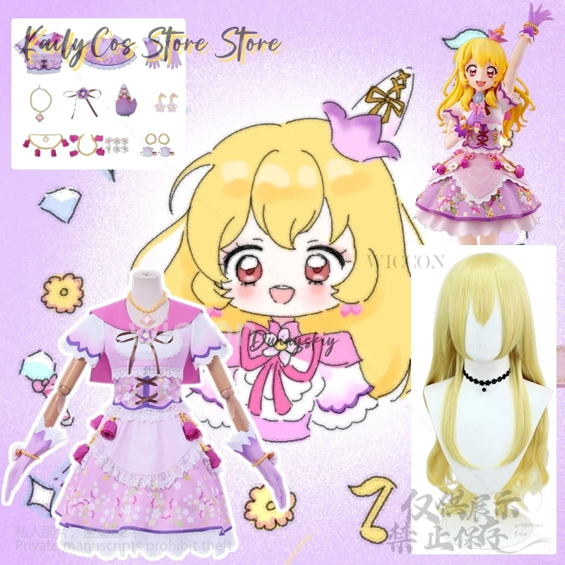 

Hoshimiya Ichigo аниме Aikatsu косплей костюм идол розовое фиолетовое платье цветок Лолита Jirai Kei для девочек японский Kawaii по индивидуальному заказу