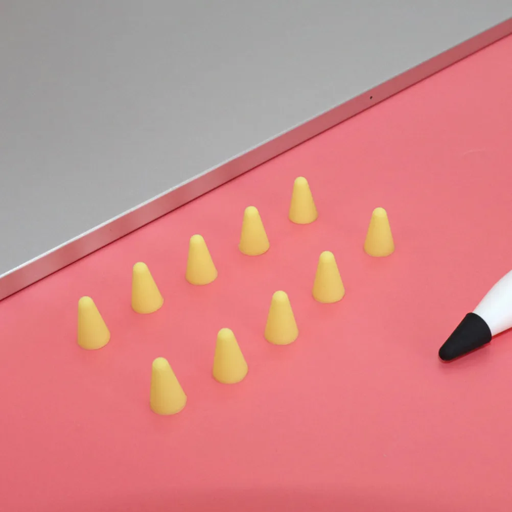 10Pcs Stylus Pen Protective Cover Silicone Sleeve Anti-Slip Silent Pencil Nib Tip Cap Screen Touch Case Compatible Pencil