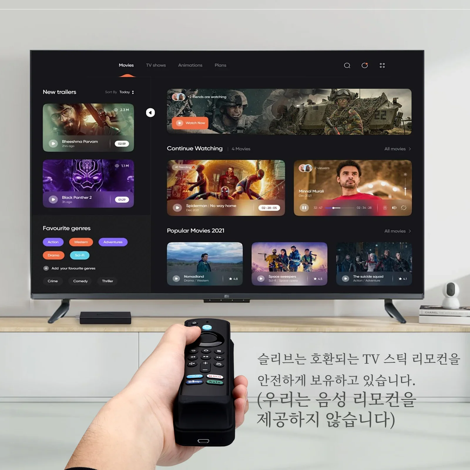 iPazzPort Mini Bluetooth Wireless Companion Keyboard Control for FireStick, Streaming Players, Flip & Grasp Fire TV 30BR Backlit
