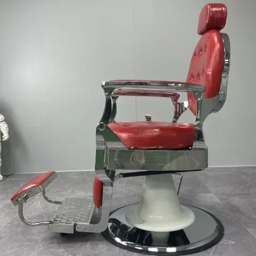 

Retro men's hair salon chair, oil head chair, salon exclusive, can be placed in the salon, fold down