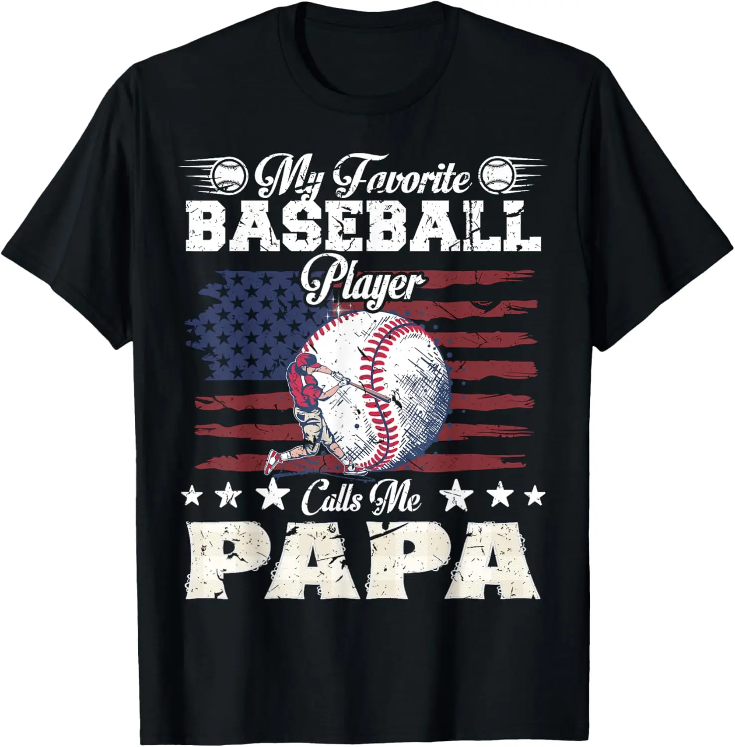 

Винтажная одежда Футболка «Мой любимый бейсболист» Calls Me Papa