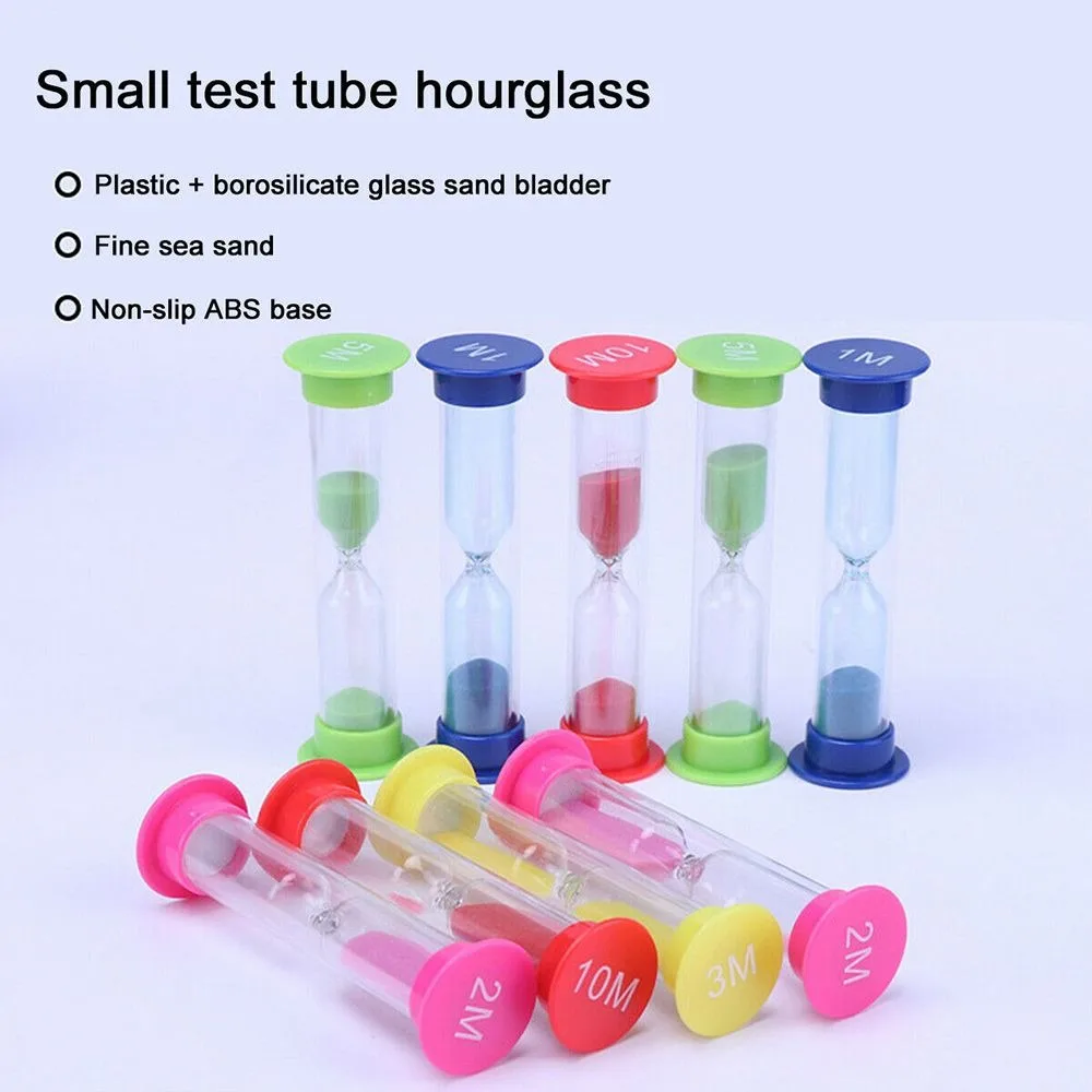 Portable Multiple Durations Sand Timer 1/2/3/5/10 Minutes 30 Second Hourglass Timer Multicolor Plastic Sand Clock Gift