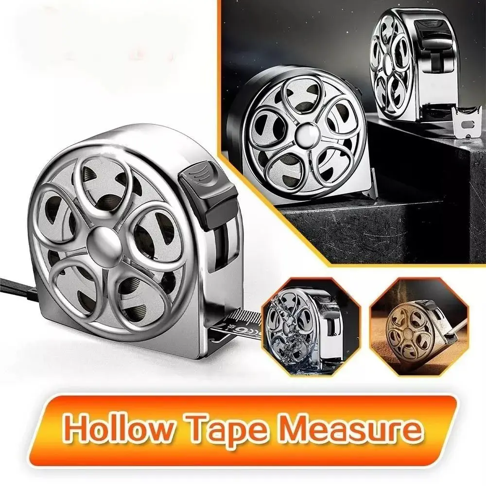 New Hollow Design Tape Measure Waterproof Portable Steel Tape Self Locking Woodworking Retractable Measuring Tape