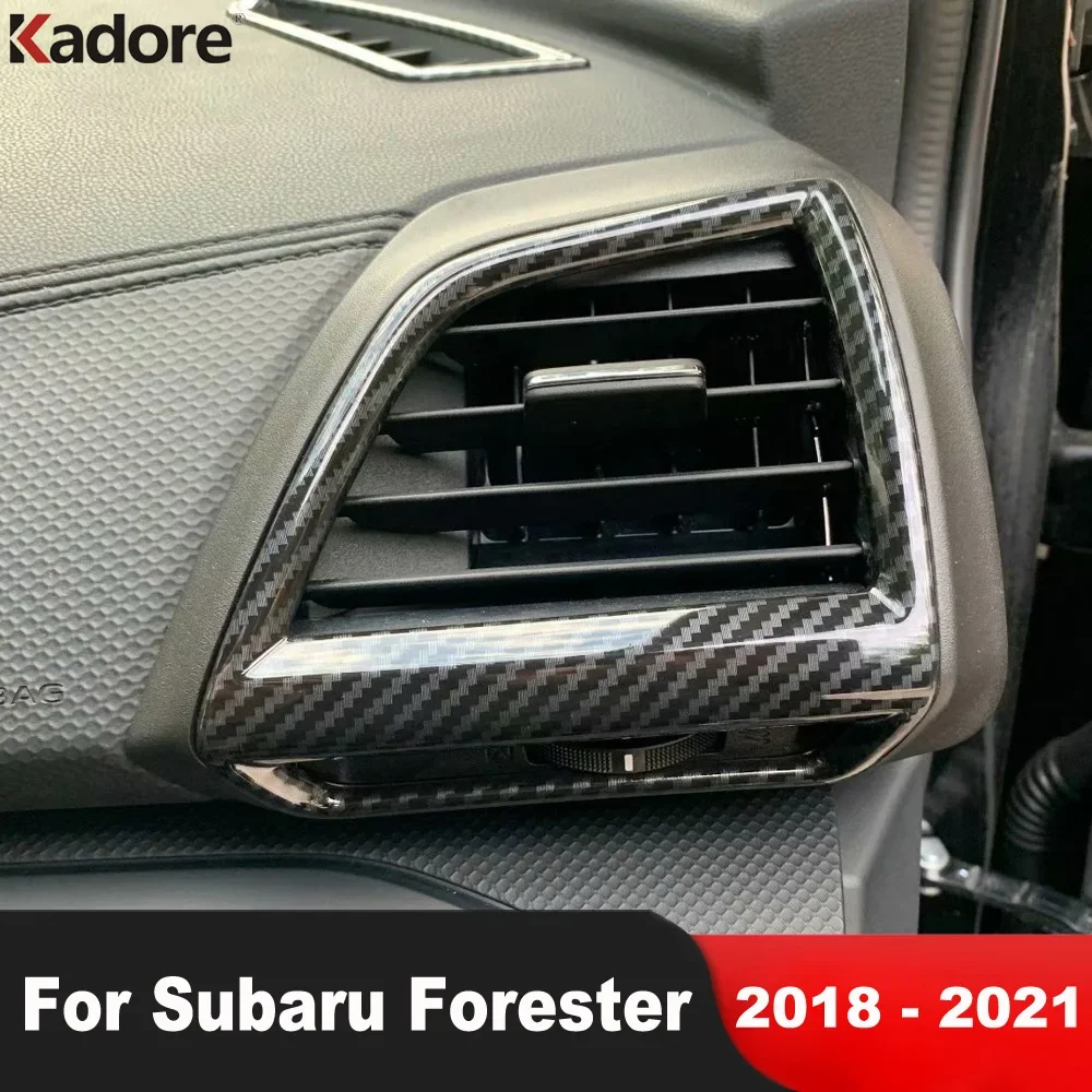 

Car Front Side Air Condition Vent Outlet Cover Trim For Subaru Forester SK 2018 2019 2020 2021 Carbon Fiber Interior Accessories