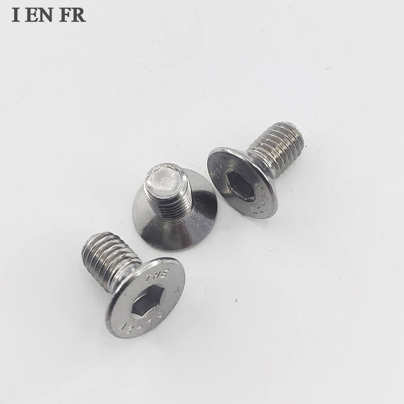 

5/10/25/50pcs M1.6 M2 M2.5 M3 M4 M5 M6 M8 304 A2-70 DIN7991 Stainless Steel Hexagon Hex Socket Head Flat Countersunk Bolt Screw