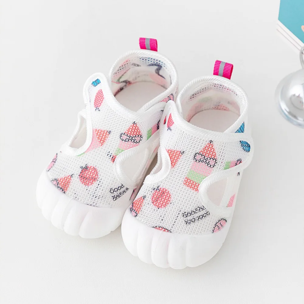 

Walking Shoe Breathable Baby Sandals Air Mesh Comfortable First Walkers Flexible Soft Sole Anti-slip Shoes Girls Kids
