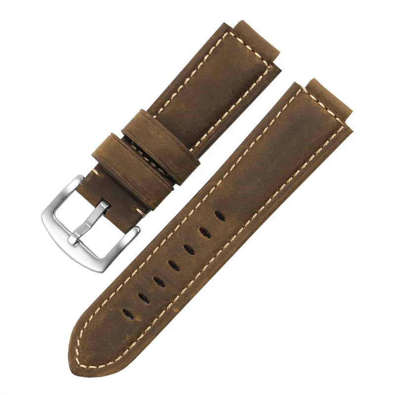 Genuine Leather Watch Strap for Casio GST-B400 GST-B200 Sweat-Proof Men Raised Mouth Frosted Cowhide Watchband Accessories1416mm