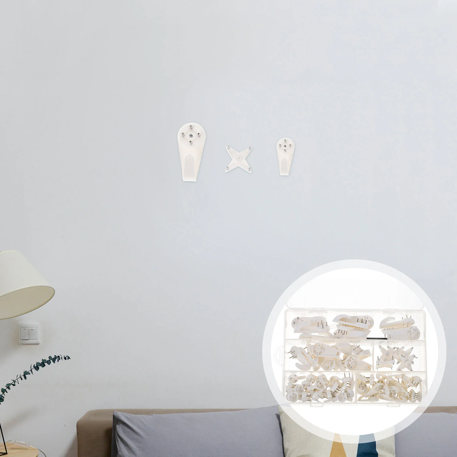 

Invisible Nails Picture Hooks Wall No Trace Traceless Hanger Plastic Hangers Without Stucco Hanging