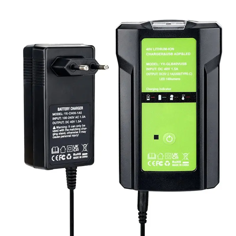 AT51-GLB40V Adapter Light For Greenworks Glibo 36-40V Lithium Batteries Overcharge Protection Electric Tool