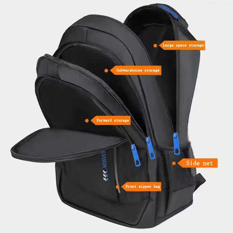 حقيبة ظهر للرجال والنساء خفيفة الوزن مع جيوب متعددة، حقيبة كتف كاجوال عصرية ومتينة للاستخدام المدرسي اليومي #3