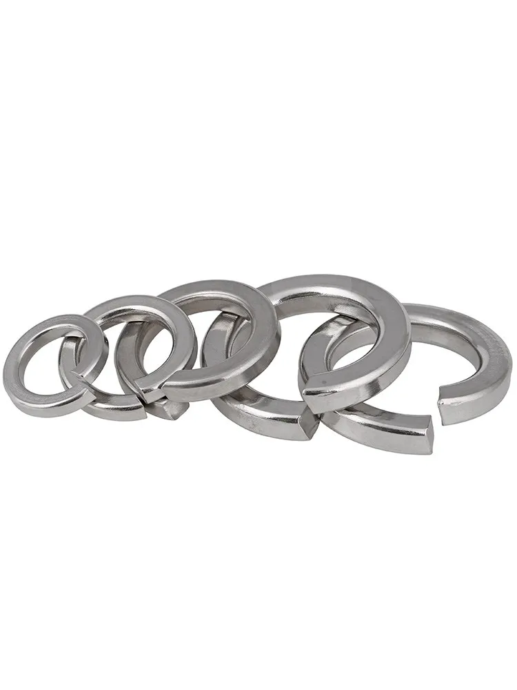 A2 304 스테인레스 스틸 분할 스프링 잠금 와셔 잠금 탄성 가스켓 M1.6 M2 M2.5 M3 M4 M5 M6 M8 M10 M12 GB93