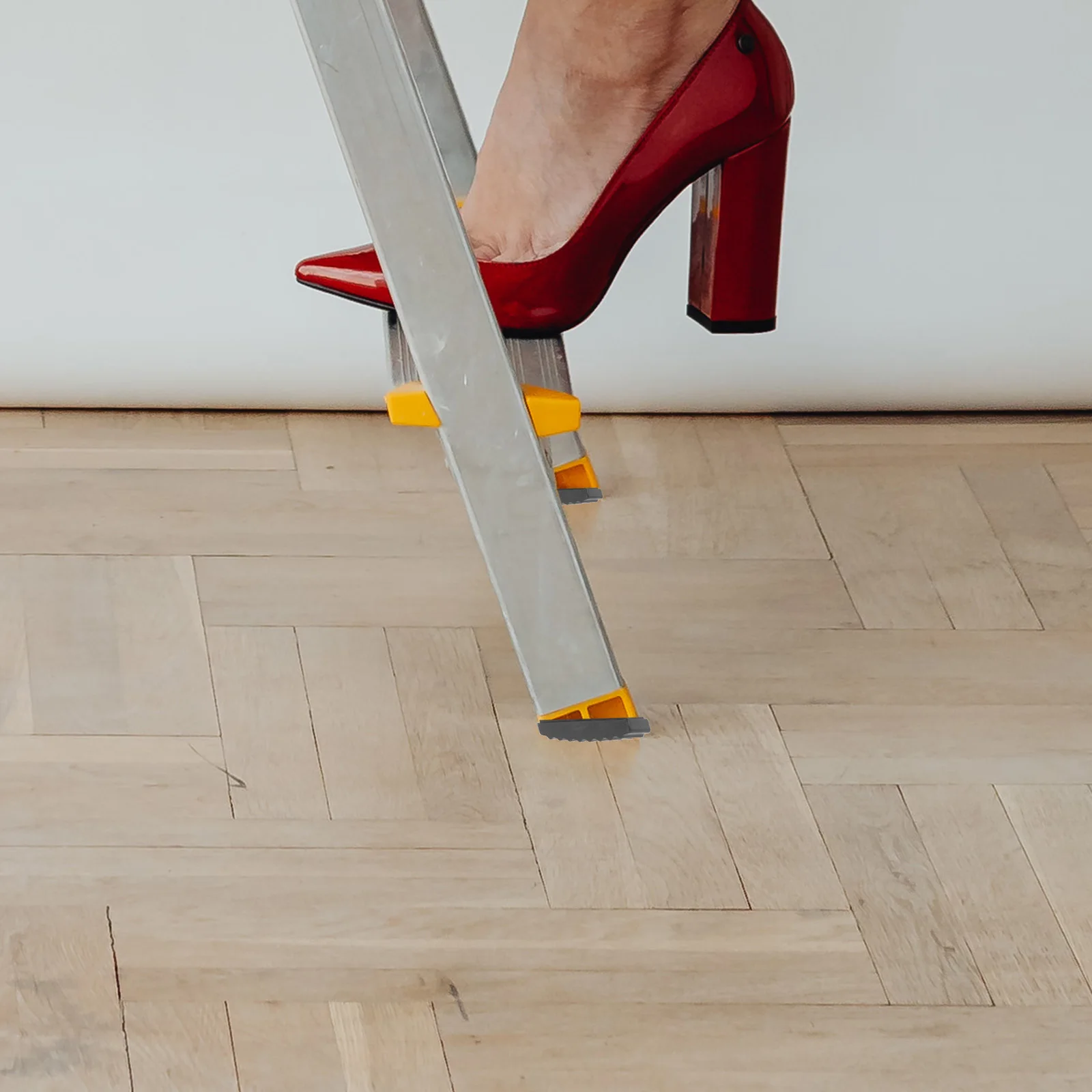 2pcs Anti-skid Ladder Feet Covers Sturdy Rubber Thickened Floor Protection Non-slip Pads Ladder Parts Construction Tools