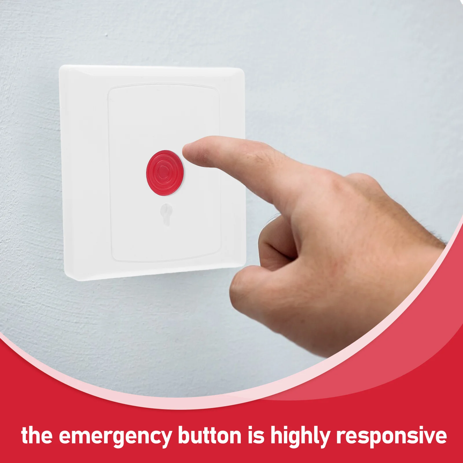 صندوق تبديل زر إيقاف الطوارئ الأحمر المقاوم للماء، محطة إنذار سرقة الحريق، جهاز أمان سهل التشغيل للاستخدام المنزلي