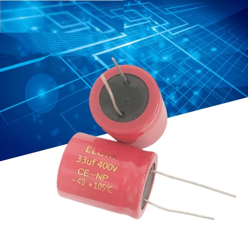 2PCS high voltage 400v NP audio frequency crossover vertical non-polar capacitor 400v 33uf 22X28mm