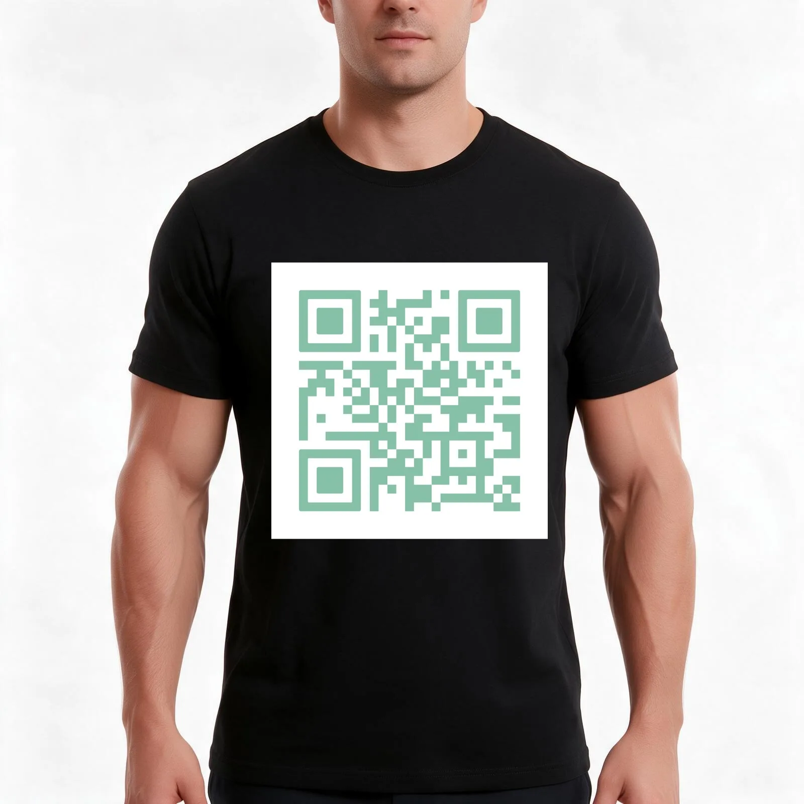 Rick Roll QR Code T-Shirt Summer Casual Cotton Tee Oversized Streetwear Tops Vintage Graphic Print Loose Fit Short Sleeve