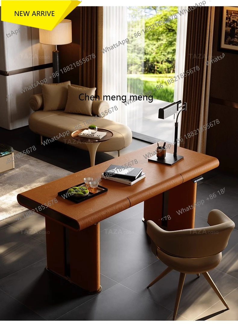 

M138 Italian Style Adjustable Desk Villa Mansion Whole House Matching Study Series Designer Desk and Chair Set